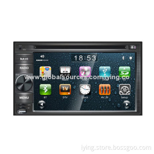 6.2-inch in-dash car DVD, double din universal, with 1080P video display and 3G